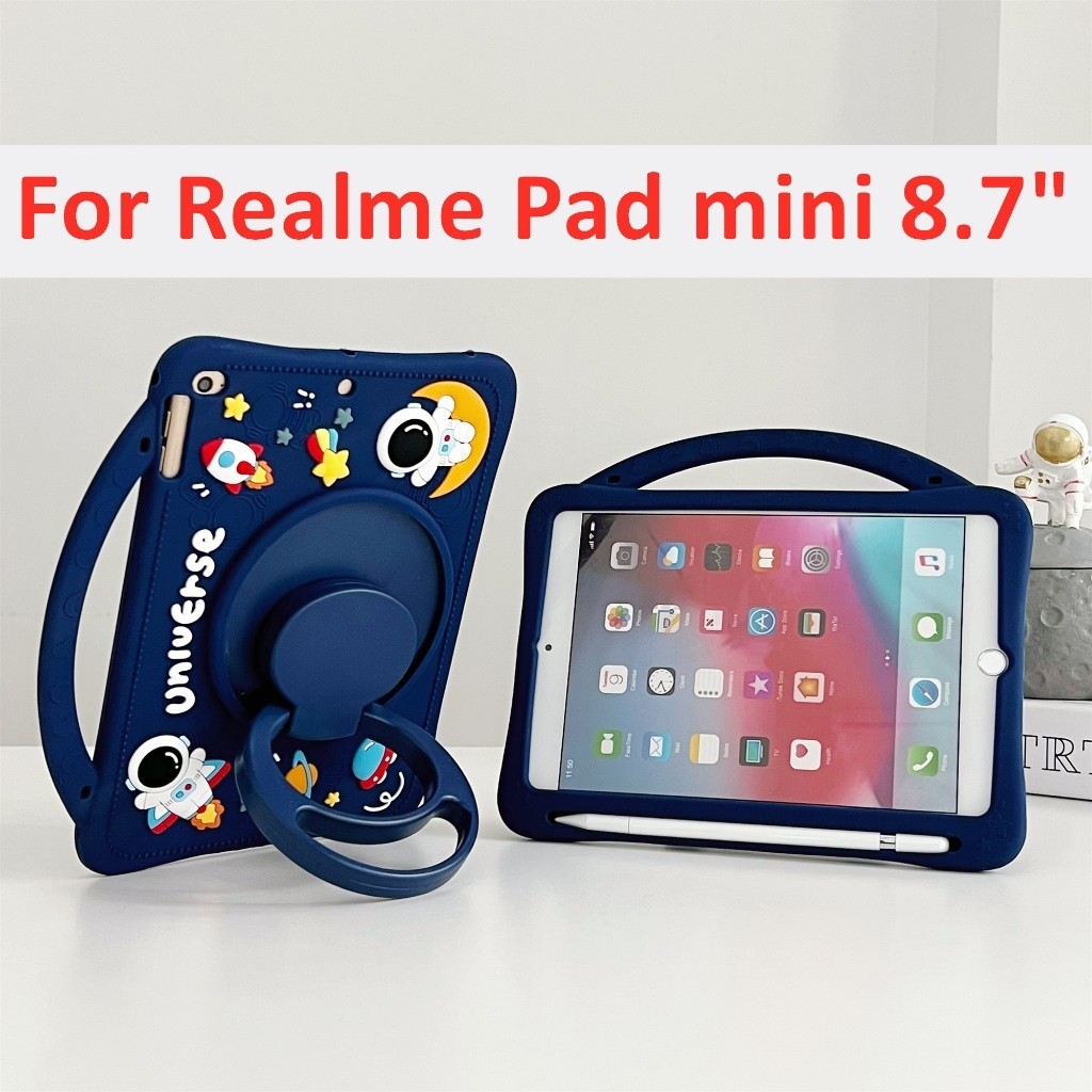 เคสซิลิโคนนักบินอวกาศเข้ากันได้กับสําหรับRealme Pad mini 8.7" เคสOPPO Realme RMP2105 8.7นิ้ว