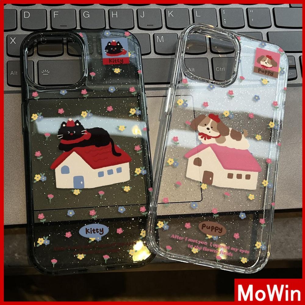 Movin - เคส iPhone 16 Pro Max iPhone 11 เคสใสแบบแวววาว TPU นุ่มสีสันสดใส สัตว์การ์ตูนที่น่ารัก Compatible iPhone15 Pro max 14 13 12 Pro max XS XR 7 Plus 8 Plus