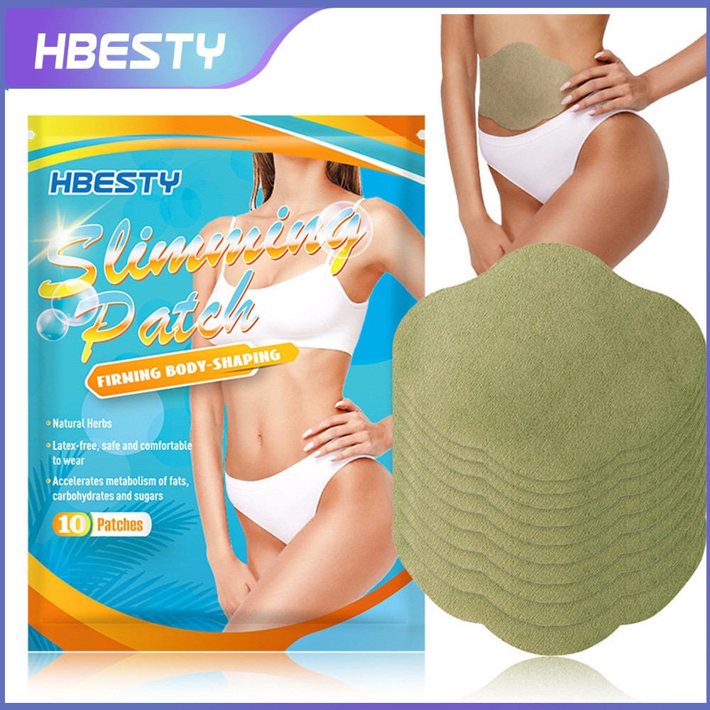 H HBESTY Set สติ๊กเกอร์ปุ่มท้อง 10 ชิ้น