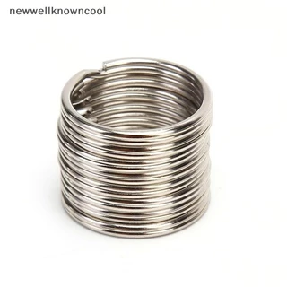 Newwellknowncool 100 ชิ้น/ล็อตพวงกุญแจ DIY โลหะผู้ถือกุญแจแยกแหวน Hoop ห่วงโลหะพวงกุญแจ AAD
