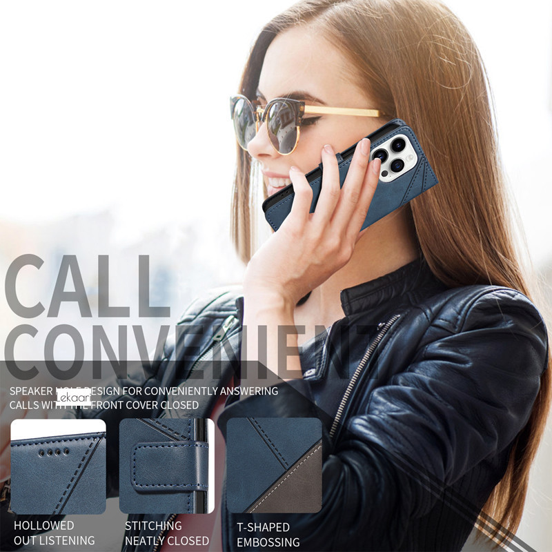 ซองหนังย้อนยุค Samsung Galaxy A9 A8 A7 A6 A5 A41 A31 J7 J6 J5 J4 J3 Pro Plus Prime 2018 2017 2016 Flip Casing Lineลายนูนกระเป๋าสตางค์ผู้ถือบัตรฝาครอบโทรศัพท์ - รูปที่ 3