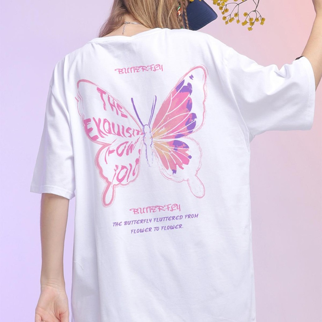 【ส่งจากไทย】เสื้อยืดแฟชั่นไซส์ใหญ่ oversize เสื้อผ้าแฟชั่นสไตล์เกาหลี ทรงหลวม สกรีนลายการ์ตูน Clothing Lady