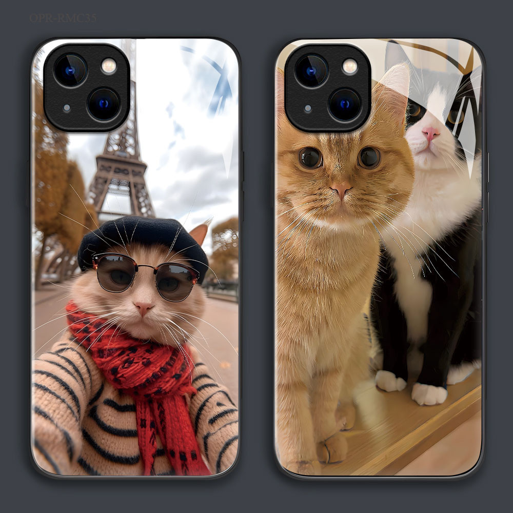 Realme 8 7 C35 C2 Pro 5G เคสเรียวมี Hat Boy Glass Case