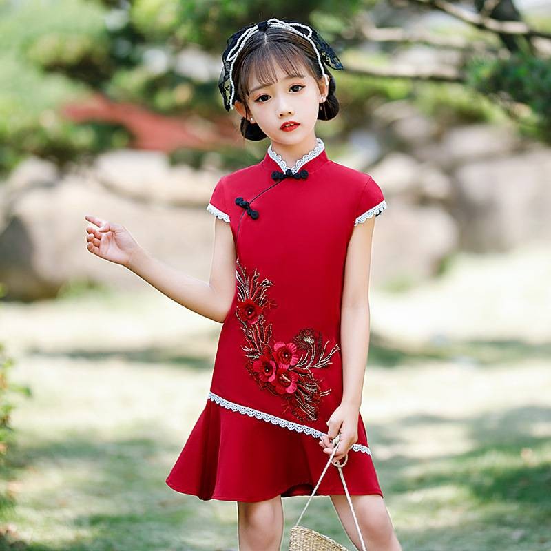 (พร้อมส่ง)เสื้อผ้าเด็กสีเเดง ชุดจีนใส่ตรุสจีนเด็กหญิง สวยน่ารักทุกแบบ