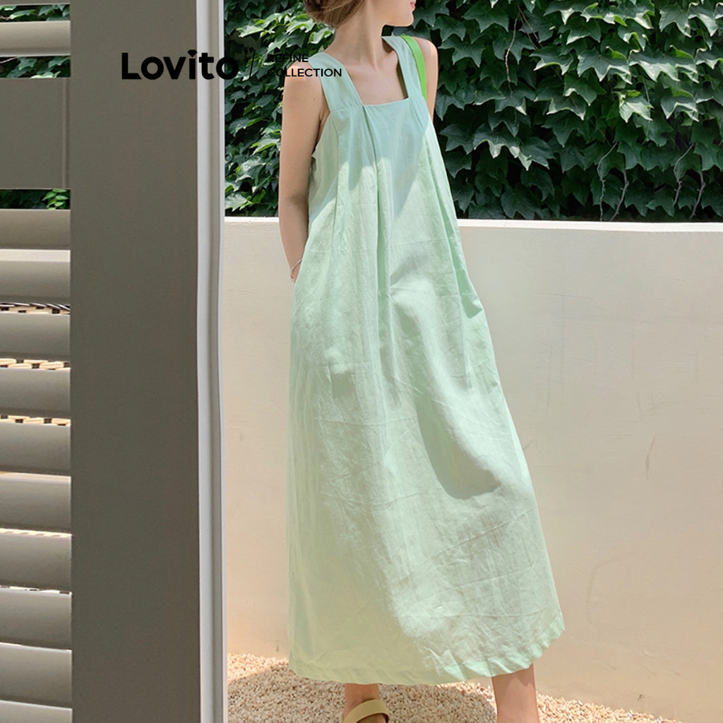 Lovito ชุดเดรสลำลองสำหรับผู้หญิง LNE83045