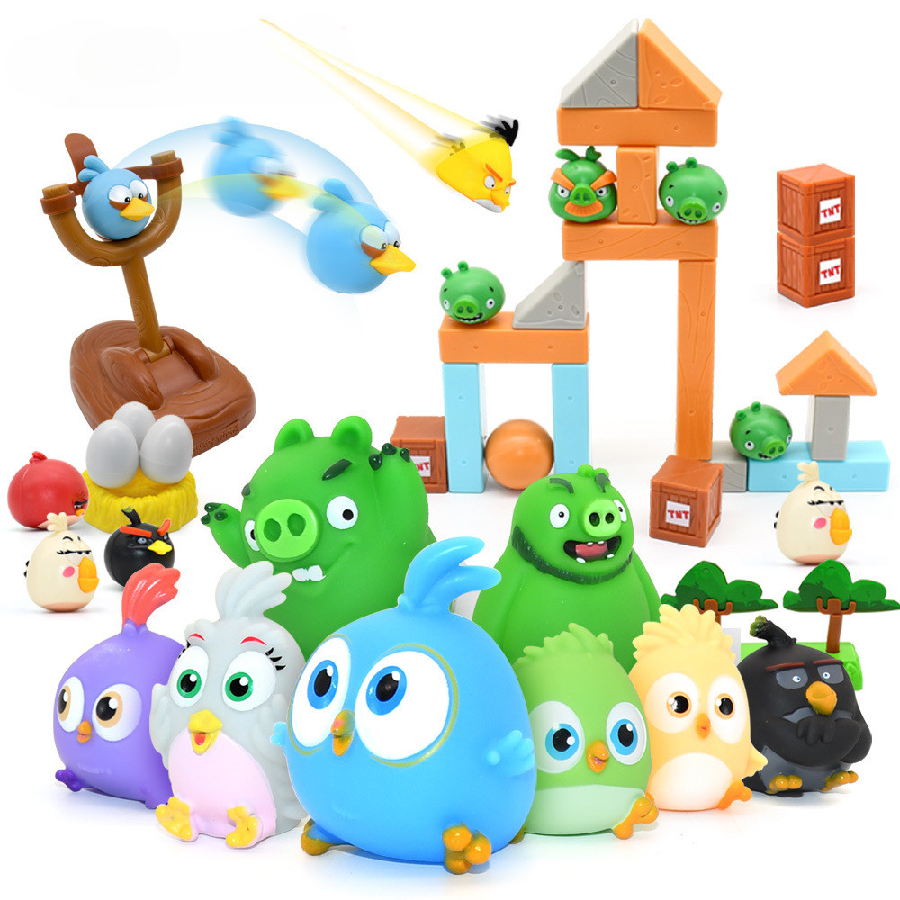 ฉากแบบโต้ตอบอาคารสําหรับเด็กและเด็กชาย เปิดตัวชุดของเล่น Angry Birds