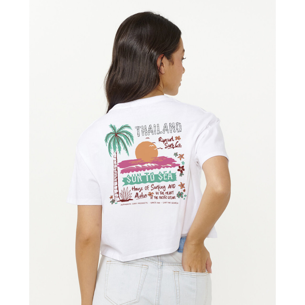 RIPCURL เสื้อยืด 08TWTE RCT W DEST TEE THAI HANALEI HERITAGE TEE S24