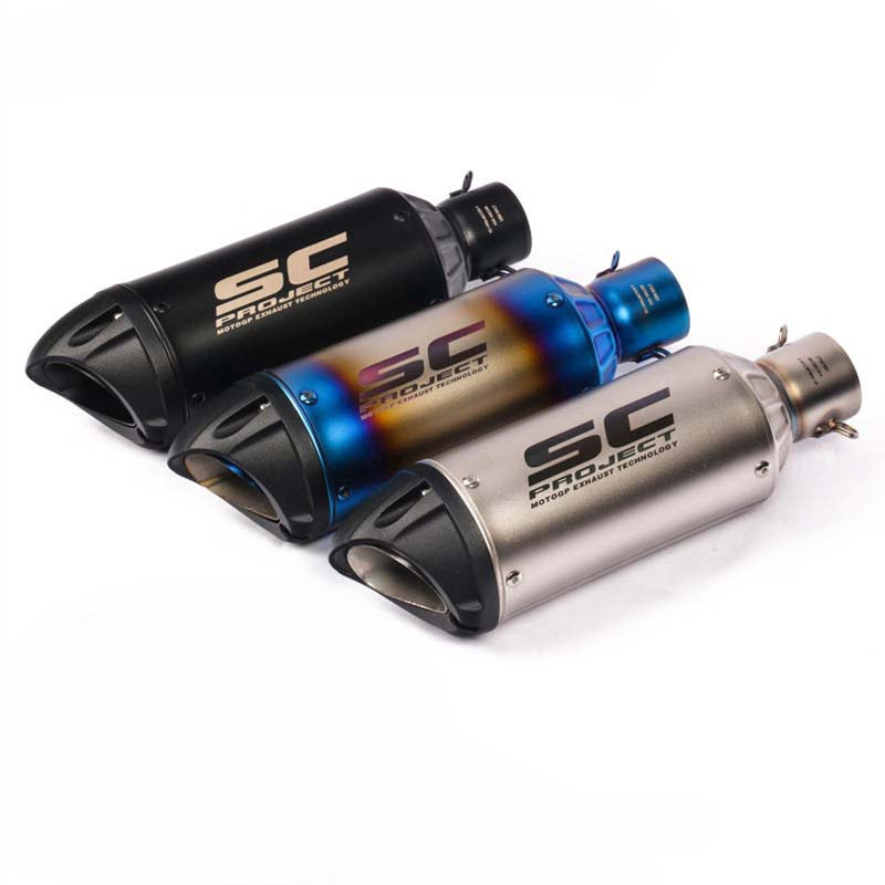 Universal Inlet 51 มม./2" Moto ท่อไอเสียท่อมอเตอร์ท่อไอเสียกระป๋องการปรับเปลี่ยน