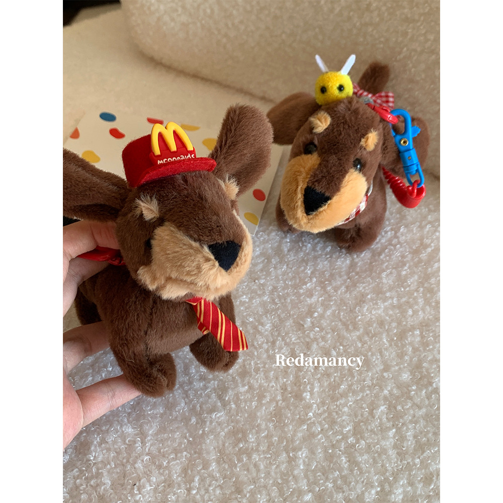 น่ารัก m Kee Bee Dachshund จี้ตุ๊กตากระเป๋าเครื่องประดับการ์ตูนลูกสุนัขตุ๊กตาพวงกุญแจของขวัญสร้างสรรค์ - รูปที่ 4