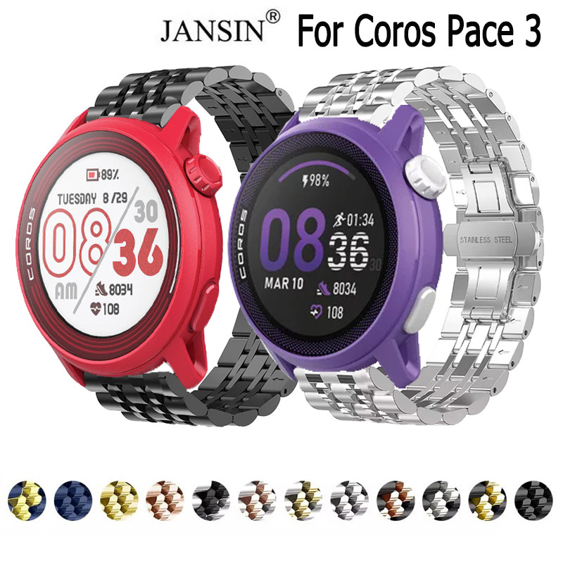 สแตนเลสสตีลสําหรับ Coros Pace 3 สร้อยข้อมือสําหรับนาฬิกา coros pace3 สายโลหะ