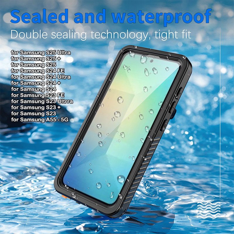 [Redpepper] Ip68 เคสโทรศัพท์กันน้ําสําหรับ Samsung S25 Ultra S24 FE S23 Plus การป้องกันแบบเต็มใต้น้ําว่ายน้ําดําน้ําฝาครอบโทรศัพท์