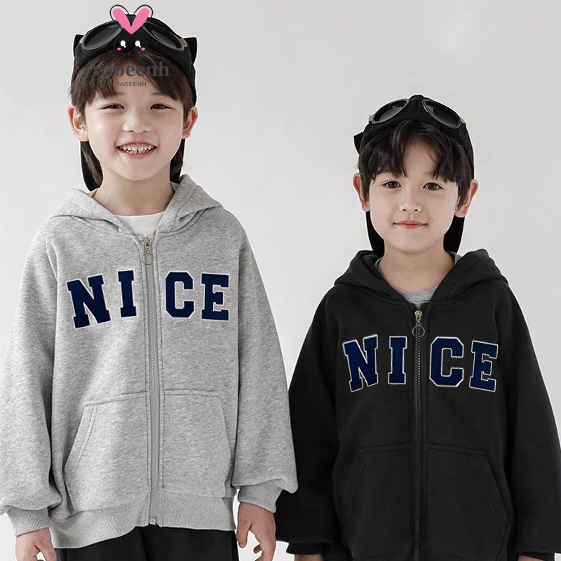 120-160เซนติเมตรขนาดกลางขนาดใหญ่เด็กหลวมสบายๆซิปคาร์ดิแกนคลุมด้วยผ้าเสื้อกันหนาว