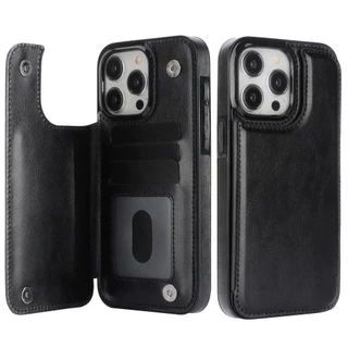 กระเป๋าสตางค์พลิกเคสโทรศัพท์สําหรับiphone 16 15 Pro Max 14 11 13 12 Mini XR 7 8 Plus SE 2020 2022 ช่องใส่การ์ดปกหนังPU