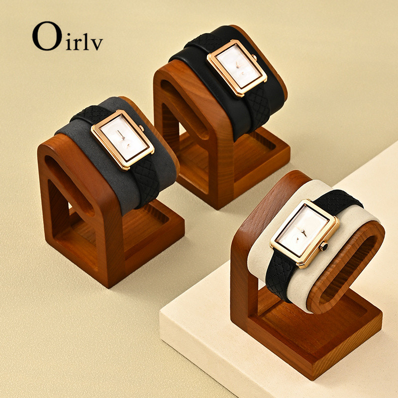 Oirlv เครื่องประดับไม้ Organizer สร้อยข้อมือนาฬิกาขาตั้งผู้ถือเครื่องประดับ SM235