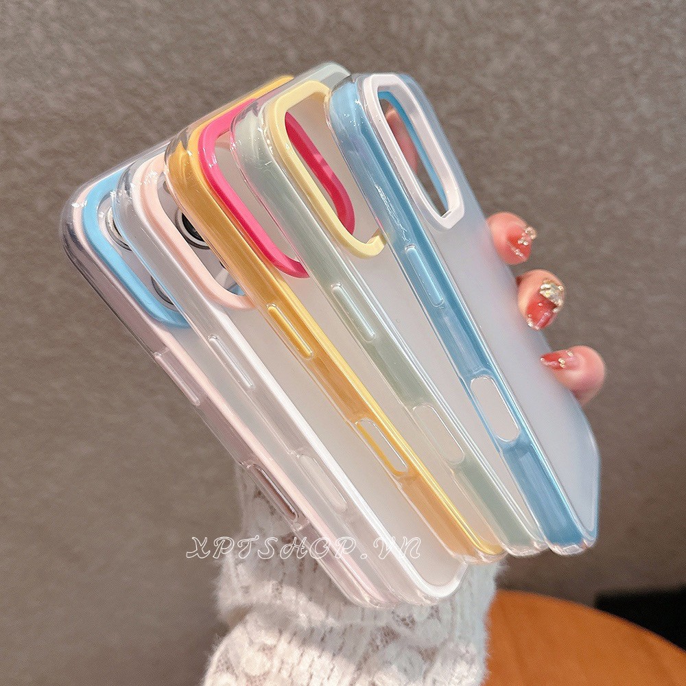 3 ni 1 Contrast สี Frosting อะคริลิคป้องกันเคสโทรศัพท์สําหรับ iPhone 16 Pro Max 16 Plus 15 Pro Max 14 13 12 11 Pro Max ปลอกกันกระแทก