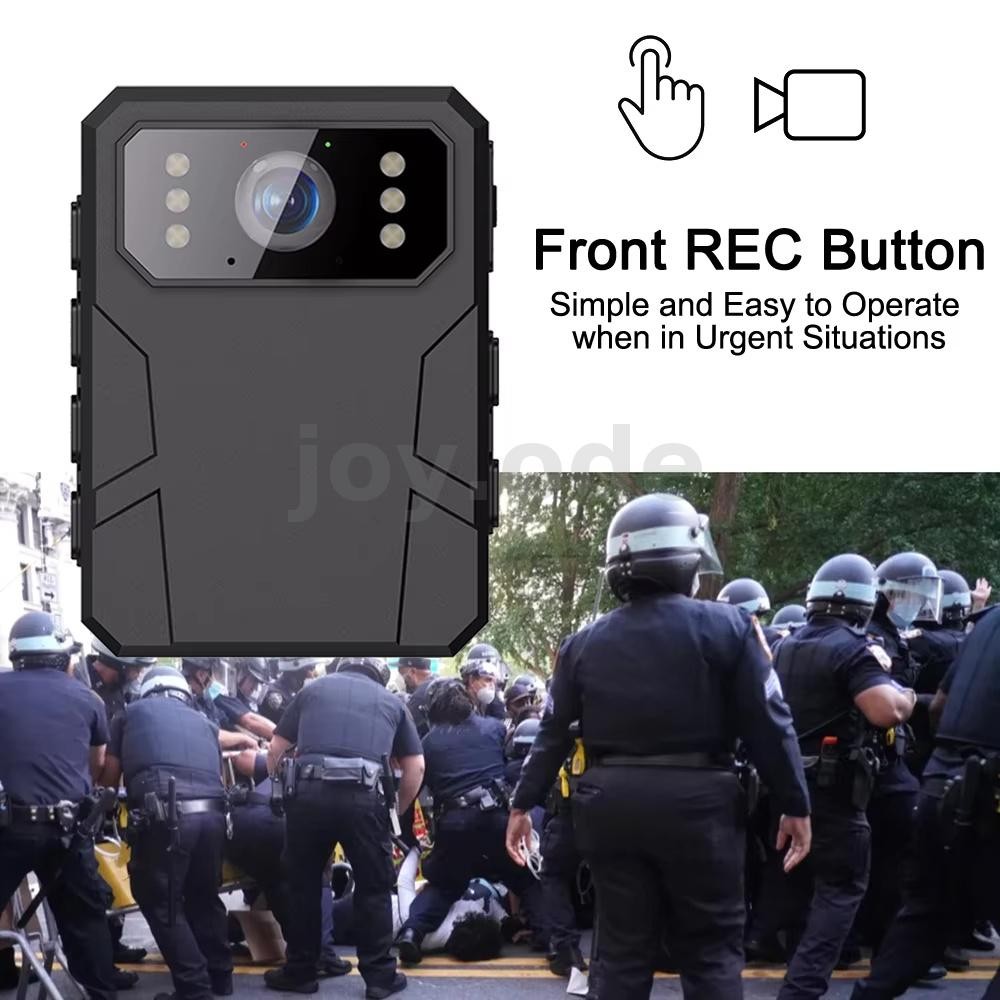 4k Hd Mini Camera Police Recorder พร้อมหน้าจอ Hd Ips กล้องตํารวจ Hd สามารถสวมใส่กล้องร่างกายแบบพกพาได้