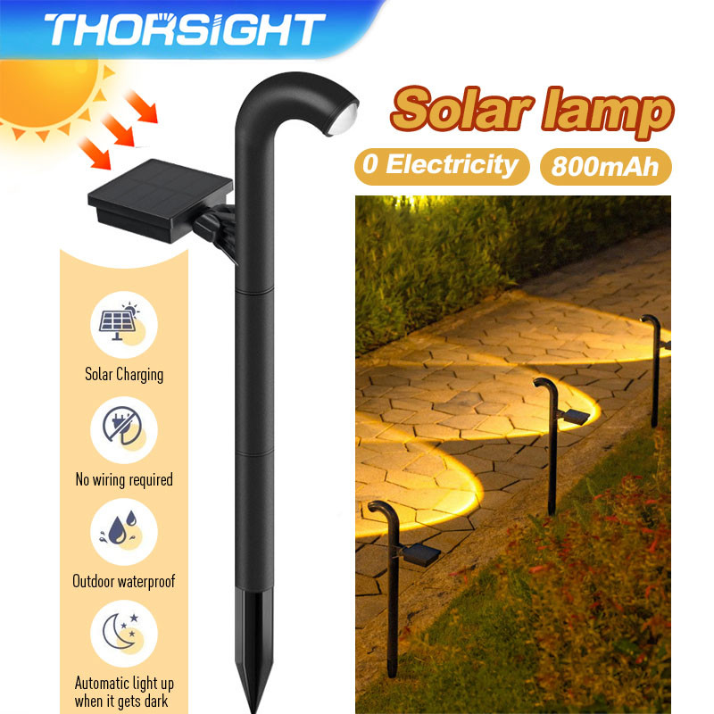 Solar Outdoor Pathway Lights โคมไฟตกแต่ง ไฟโซล่าเซลล์ ไฟปักสนาม IP55 Waterproof ไฟเหลือง สปอตไลท์โซล่าเซลล์ สปอตไลท์ led