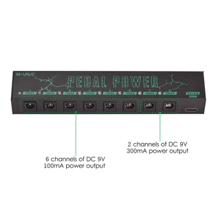 จัดส่งด่วนในพื้นที่ Effect Pedal Power Supply M-VAVE PEDAL POWER กีตาร์เหยียบกีตาร์ไฟฟ้า Effector แหล่งจ่ายไฟ 8 แยก DC Output