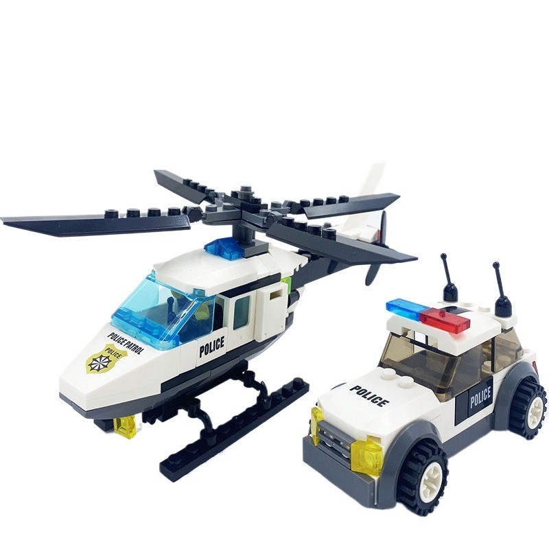 171pcs เฮลิคอปเตอร์ตํารวจ CreativeandCity ตํารวจ SWAT รถ DIY City Police Series ชายอิฐของเล่นเด็กของขวัญของขวัญวันเกิด ราคาถูก Shopee Lazada