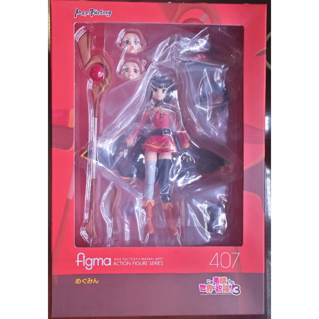 Figma 407 # Konosuba Megumin Action Figure Poseable รูปปั้นของขวัญอะนิเมะ Action Figurines