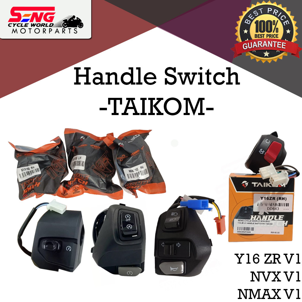 YAMAHA Y16 ZR V1/NVX V1/N MAX V1 HANDLE SWITCH-RH/LH-TAIKOM
