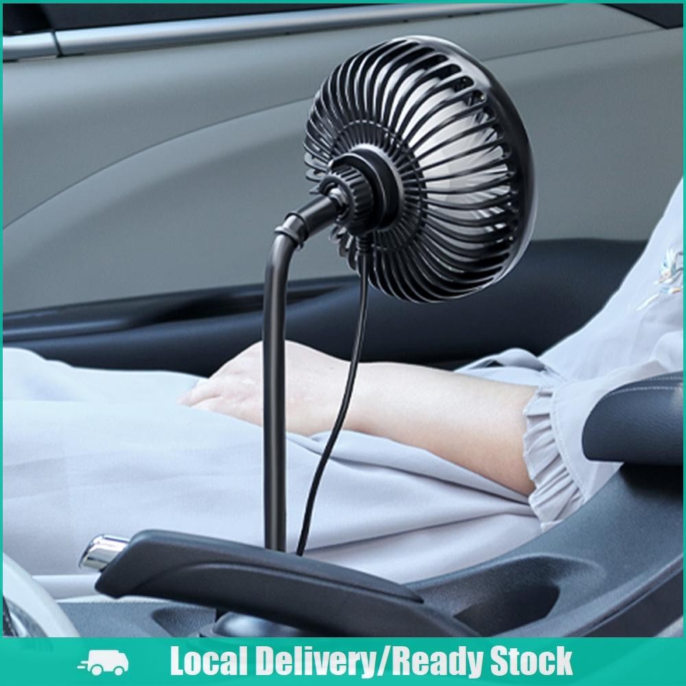 [จัดส่งในพื้นที่] พัดลมตั้งรถยนต์ USB พกพา ตั้งแก้วน้ำ หมุน 360° ระบายความร้อนอัตโนมัติ 3 ระดับความเร็ว เงียบ สำหรับรถยนต์ รถตู้ - รูปที่ 5