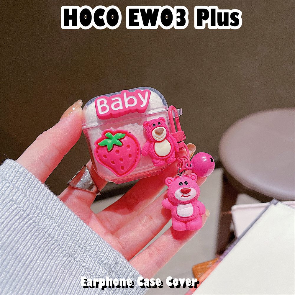 สําหรับ HOCO EW03 Plus Case Casing Soft Silicone Headphone Case Cartoon Creative Patterns