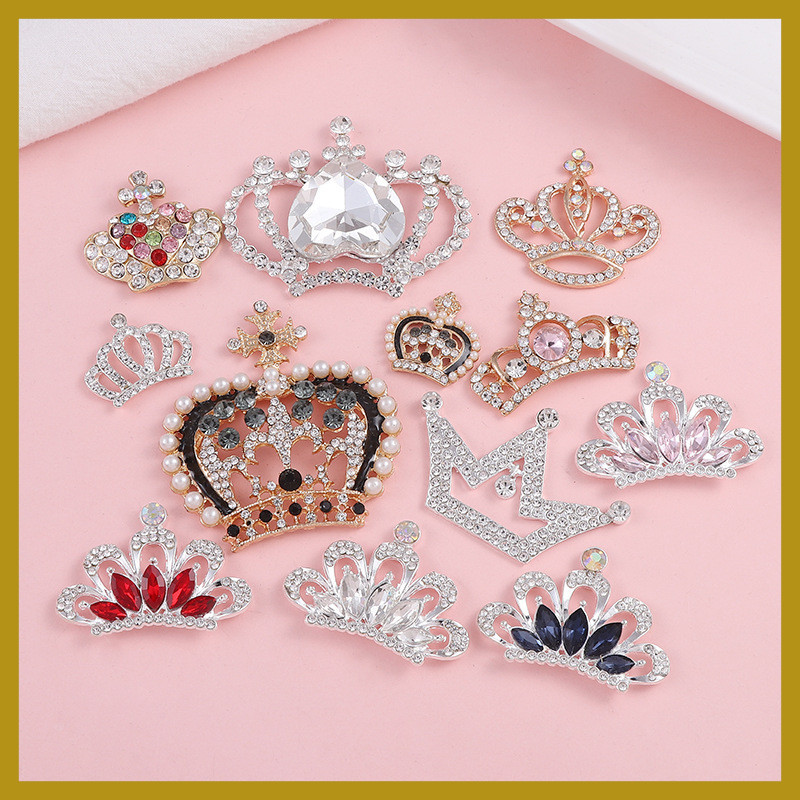 Crown Letter Pearl diy เคสโทรศัพท์ความงาม Handmade เพชรเครื่องประดับอุปกรณ์เสริมวัสดุครีมกาว