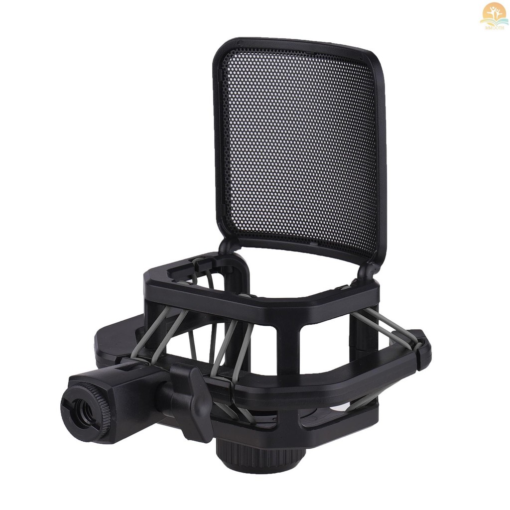 Fast Ship ไมโครโฟนพลาสติก Shock Mount Anti-vibration Mic Holder ขาตั้งโลหะ Pop Filter Universal สกรูอะแดปเตอร์สําหรับเส้นผ่านศูนย์กลาง 23.5 มม.-24.5 มม.