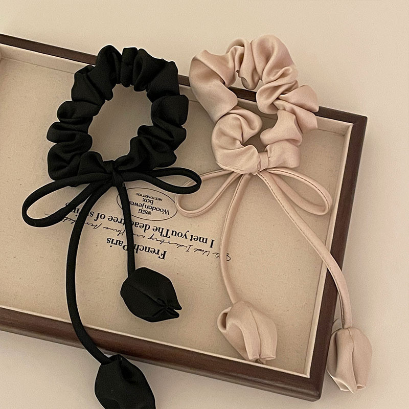 ริบบิ้นทิวลิป Scrunchy ผ้าระดับไฮเอนด์