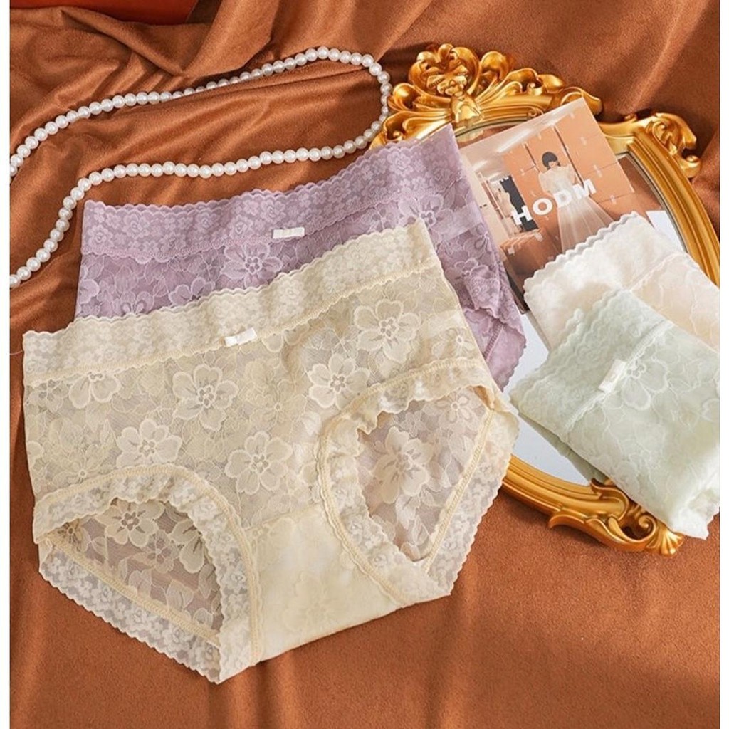 กางเกงชั้นในลูกไม้ กางเกงในผู้หญิง กางเกงในลูกไม้ ทรงสวย ใส่สบาย เนื้อผ้านิ่ม ระบายอากาศได้ดี ดีไซน์สวย - รูปที่ 5