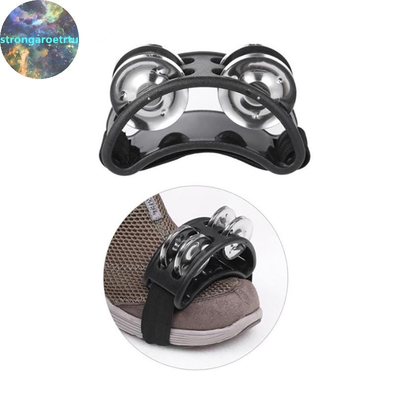 Strongaroetrtu เท้า Tambourine เครื่องดนตรี Percussion เท้ากลอง Shaker เครื่องดนตรีสําหรับนักร้องกีต