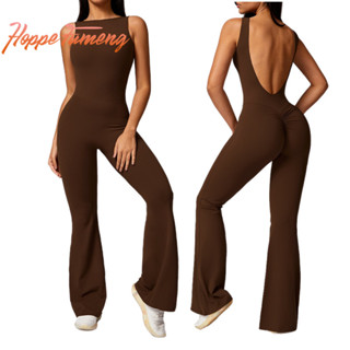 Hope Fumeng ชุดกางเกงแบนยาว 1 ชิ้นสําหรับผู้หญิงชุดกีฬา