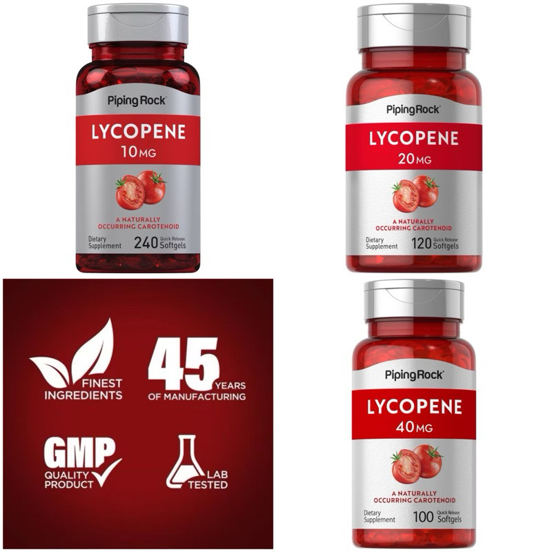 Lycopene (10mg./ 20mg./ 40mg.) Quick Release Softgels ไลโคปีน มะเขือเทศ