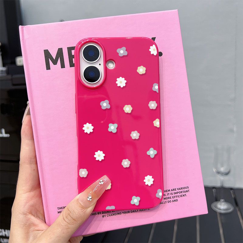 สำหรับ iPhone 16 Pro Max เคส ไอโฟน สีดำมันTPUซอฟท์เคส กันกระแทกกล้องป้องกัน โบว์ดอกไม้ เข้ากันได้กับ 14 13 12 Pro 11... - รูปที่ 2