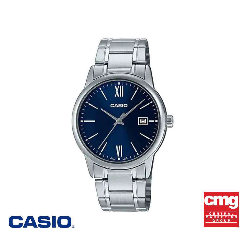 CASIO นาฬิกาข้อมือ CASIO รุ่น MTP-V002D-2B3UDF วัสดุสเตนเลสสตีล สีเงิน