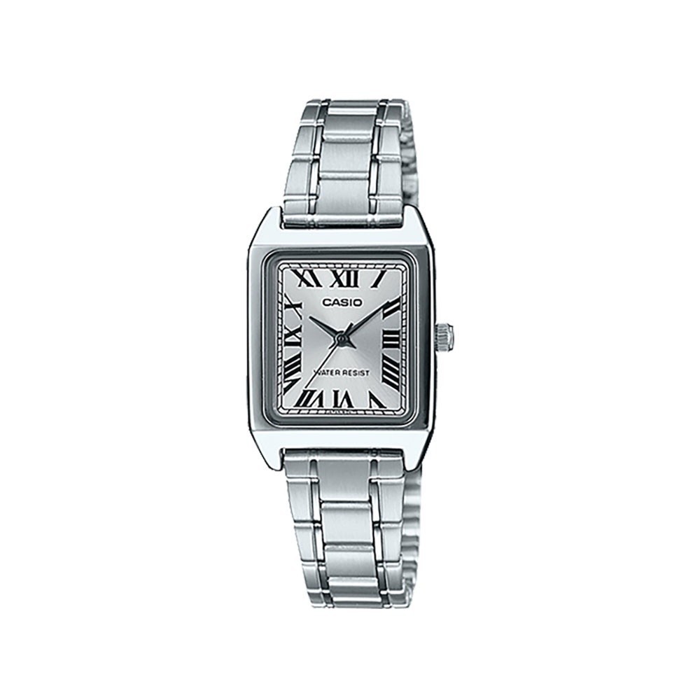 CASIO นาฬิกาข้อมือ CASIO รุ่น LTP-V007D-7BUDF วัสดุสเตนเลสสตีล สีขาว