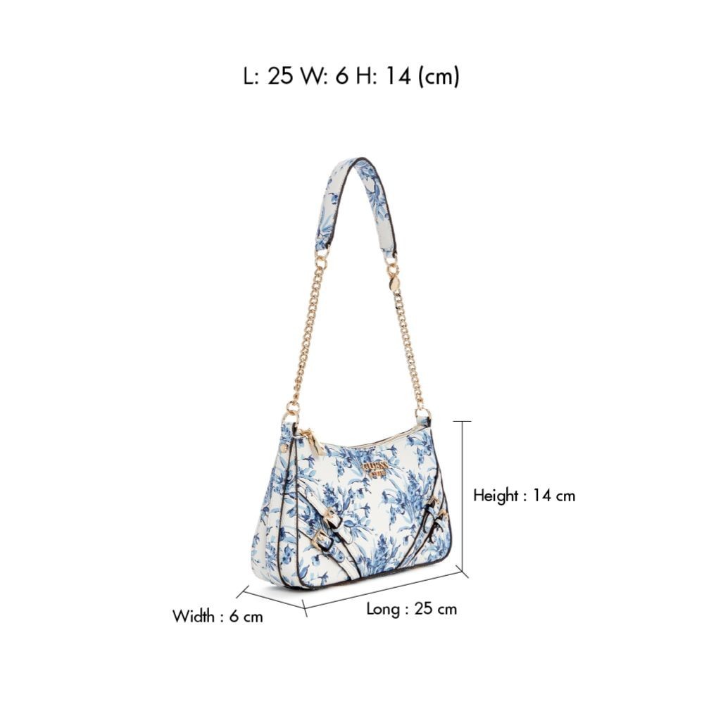 GUESS กระเป๋า รุ่น FG963618 BRAMINA TOP ZIP SHOULDER สีมัลติ