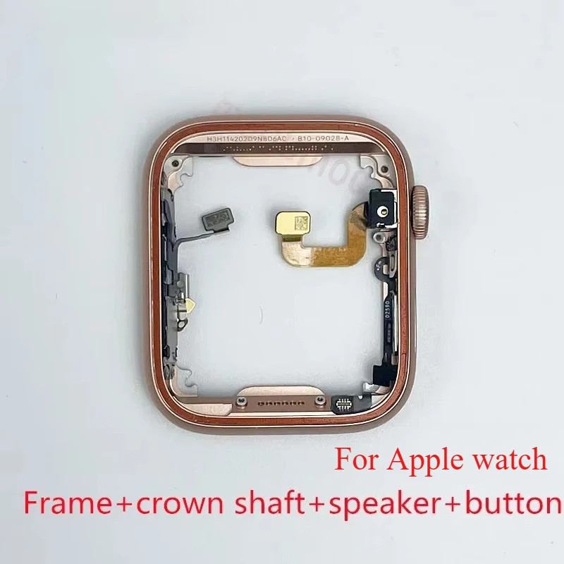 อลูมิเนียมกรอบกลาง Bezel Housing พร้อม Crown Shaft ลําโพง Flex ปุ่มสําหรับ I นาฬิกา S4 S5 S6 S7 S8 S9 SE 2 SE 2022 GPS LTE เปลี่ยน Part