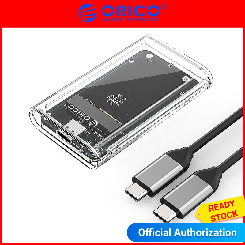 ORICO TC10-MS/TC20-M2 mSATA/M.2 NVMe/PCIE กล่องใส่ SSD ภายนอกโปร่งใส