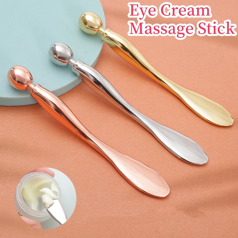 แบบพกพา Metal Eye Cream Applicator Wand Stick เครื่องมือนวด Thin Face Magic Stick