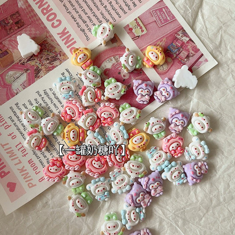 [คลังสินค้าพร้อม 100 ชิ้น] ผสมมินิ KT Cat diy โทรศัพท์มือถืออุปกรณ์เรซินเครื่องประดับน่ารัก Handmade ครีมตกแต่งวัสดุการ์ตูน