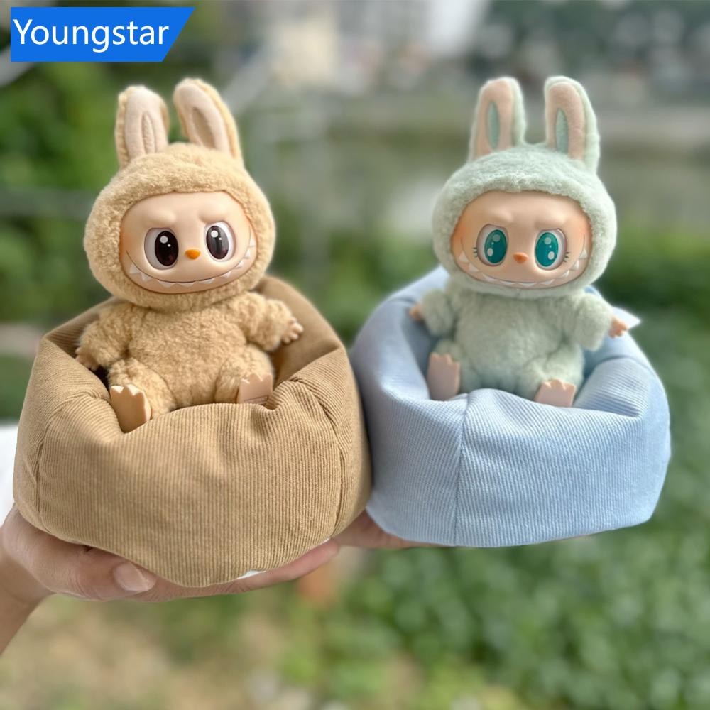 YOUNGSTAR สําหรับ 17 ซม. Labubu Mini โซฟา Bjd ตุ๊กตาตกแต่งห้องรุ่นที่สองนั่ง Party Series ตุ๊กตาโซฟารถ Mini โซฟาเตียง A8Y6