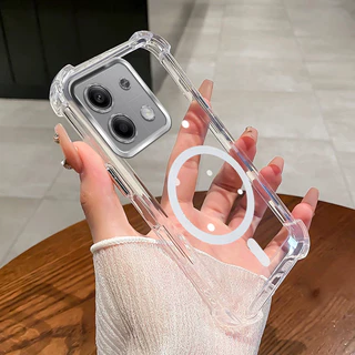 กันกระแทกCase สําหรับ Redmi Note 13 pro 4g 5g 13 pro plus เคสโทรศัพท์ 2025 ใหม่การออกแบบแม่เหล็กความงามกรณี SZ15