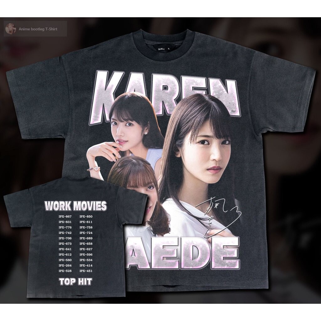 [Csndice] เสื้อยืดผ้าฝ้ายเสื้อยืดผ้าฝ้าย karen kaede - Bootleg T-Shirt S-5XL