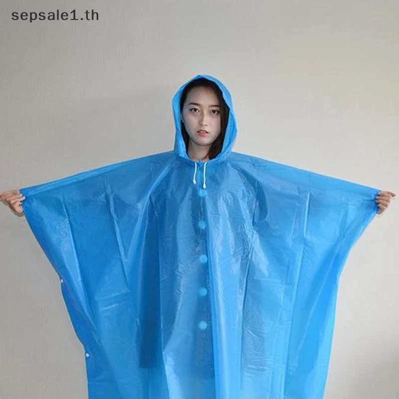 เสื้อกันฝนแขนยาวมีฮู้ด สำหรับขี่มอเตอร์ไซค์ เดินป่า และท่องเที่ยว thumbnail 5
