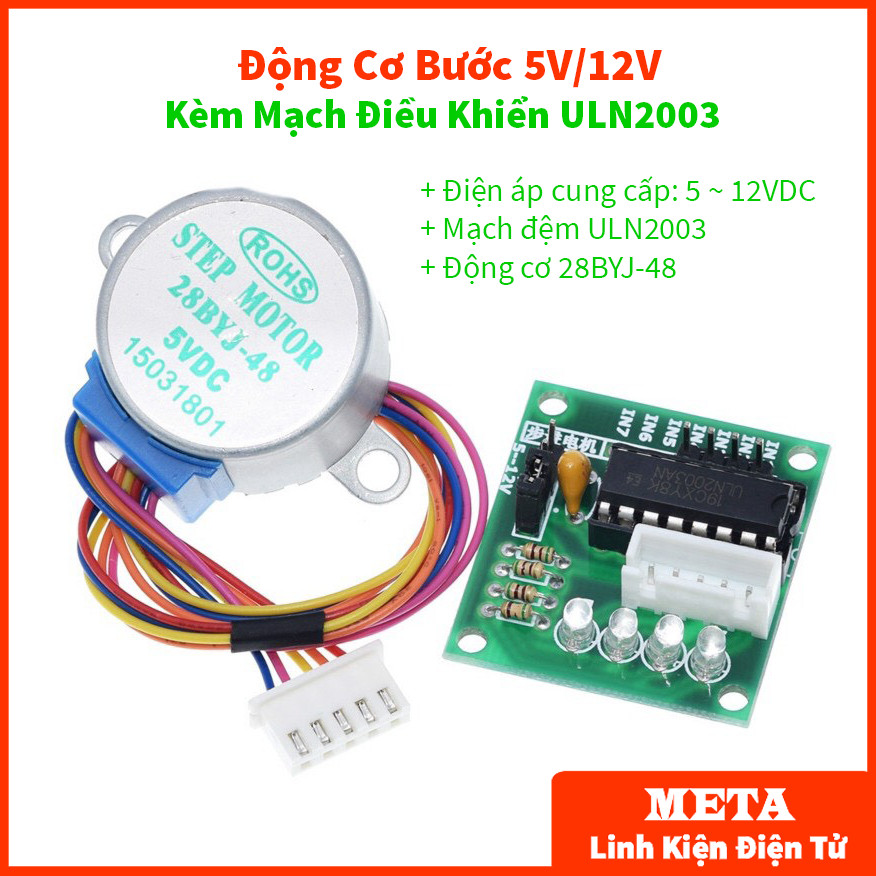 5V DC / 12V DC Stepper Motor - ULN2003 Stepper Motor Driver Circuit