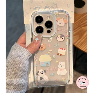 การ์ตูนสัตว์ลูกแมวน่ารักกำแพงฟิตินุ่มเคส Samsung A05 A07 A17 A54 A14 A16 A06 A05s A15 A03 A32 A25 A34 A55 A24 S25 S24