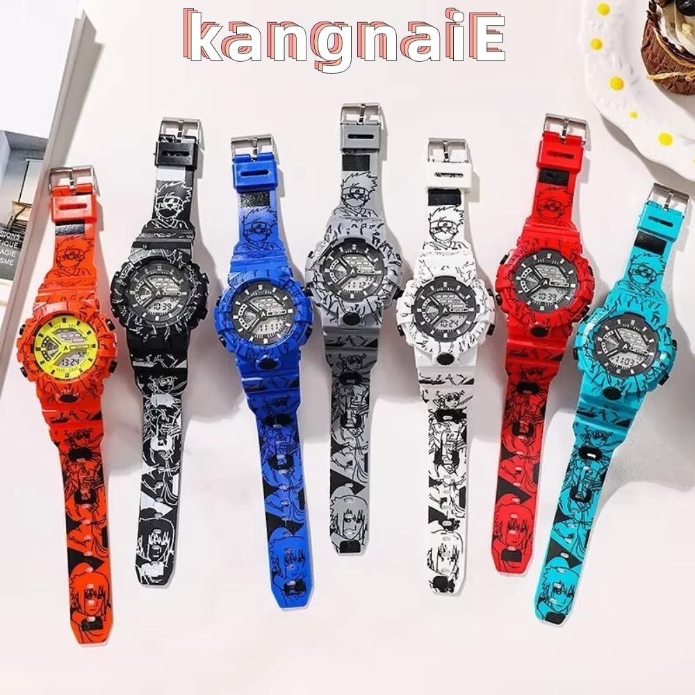 KANGNAI Naruto Anime Watch, Itachi Kakashi กันน้ํา Naruto เด็กนาฬิกาข้อมือดิจิตอล,การ์ตูนปรับเด็กนาฬ