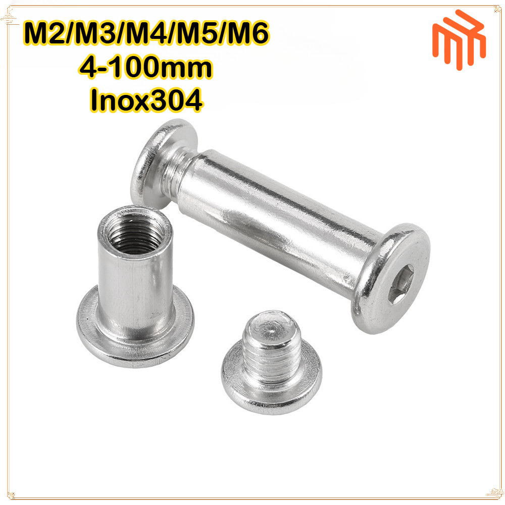[MX] M2-m6 สกรูหมุดย้ําสกรูล็อค 304 สแตนเลสซ็อกเก็ตหกเหลี่ยมคว่ําซ็อกเก็ตหกเหลี่ยมคู่เคาะ P / น็อต M2m3m4m5m6 ซ็อกเก็ตสกรูล็อค สเตนเลส 304 ตัวเมีย หกเหลี่ยม ตัวผู้ ตัวเมีย แบบเกลียวเกลียว เกลียวปล่อยสแตนเลส socket screw